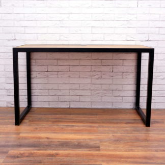 1300mm Single Desk In Rustic Wood Black Office Resale