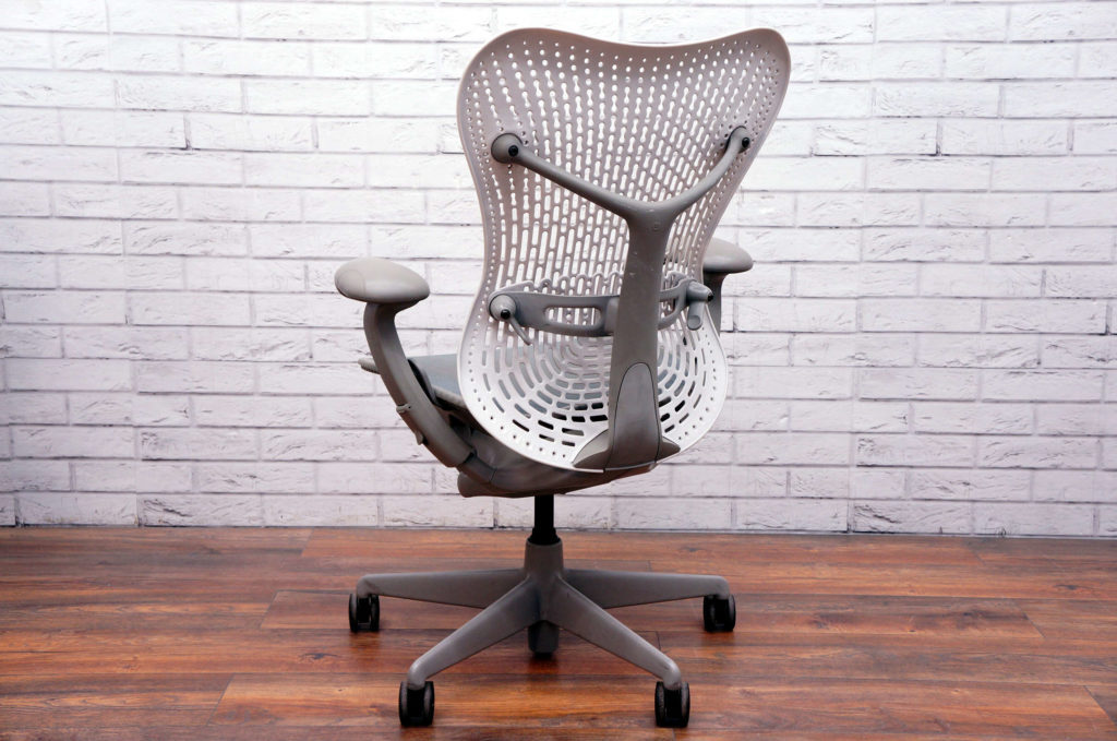 Herman Miller Mirra Chair Without Tilt In Light Grey & Grey - Office Resale