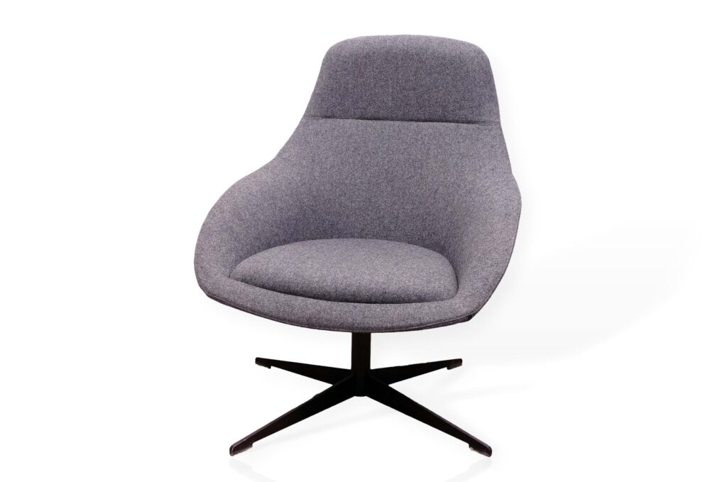 Naughtone Always Lounge Chair In Grey/Black - Office Resale